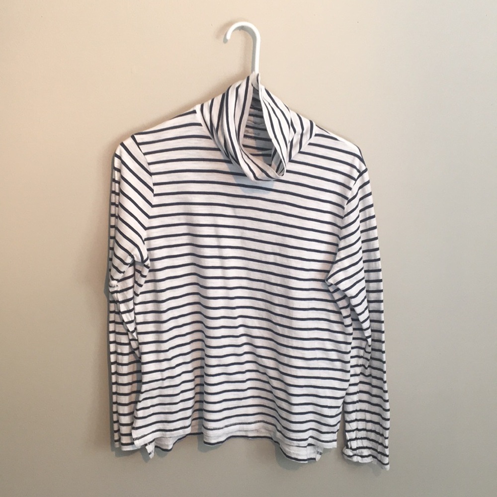 Madewell whisper cotton striped turtleneck